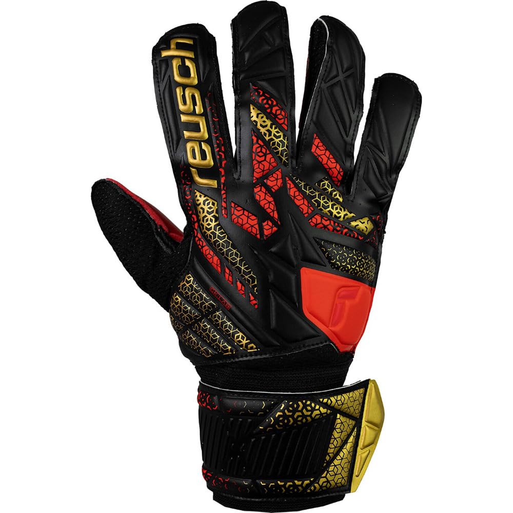 Reuch 5560515 Attract Solid Soccer Keeper Gloves Keite 25SS [5560515-7075] [7075] Black/Gold 9