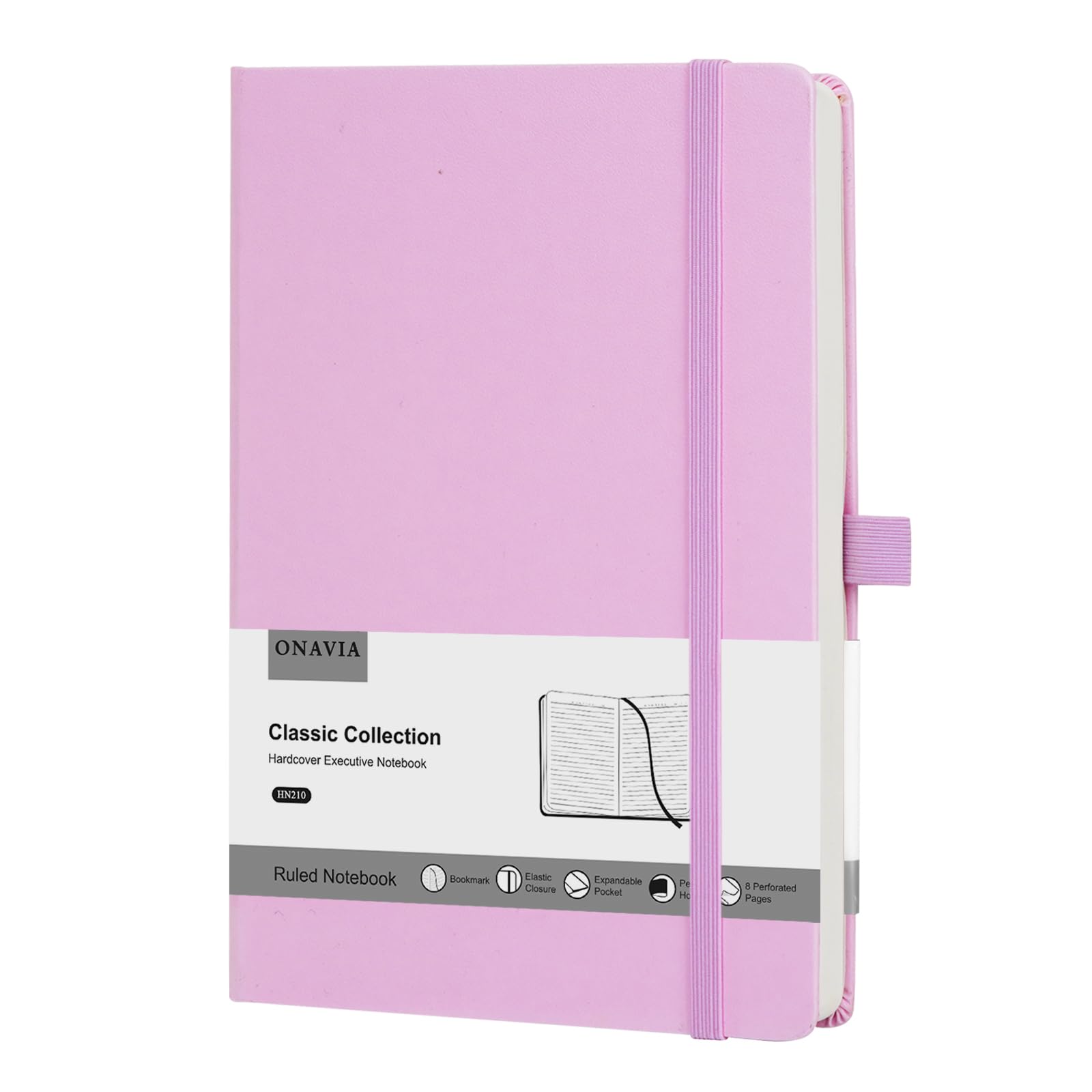 ONAVIA Lined Journal Notebooks for Work, Travel, College, A5 Size 100 GSM Thick Paper, Classic Ruled Journaling Notebook, Hardcover Notepad for