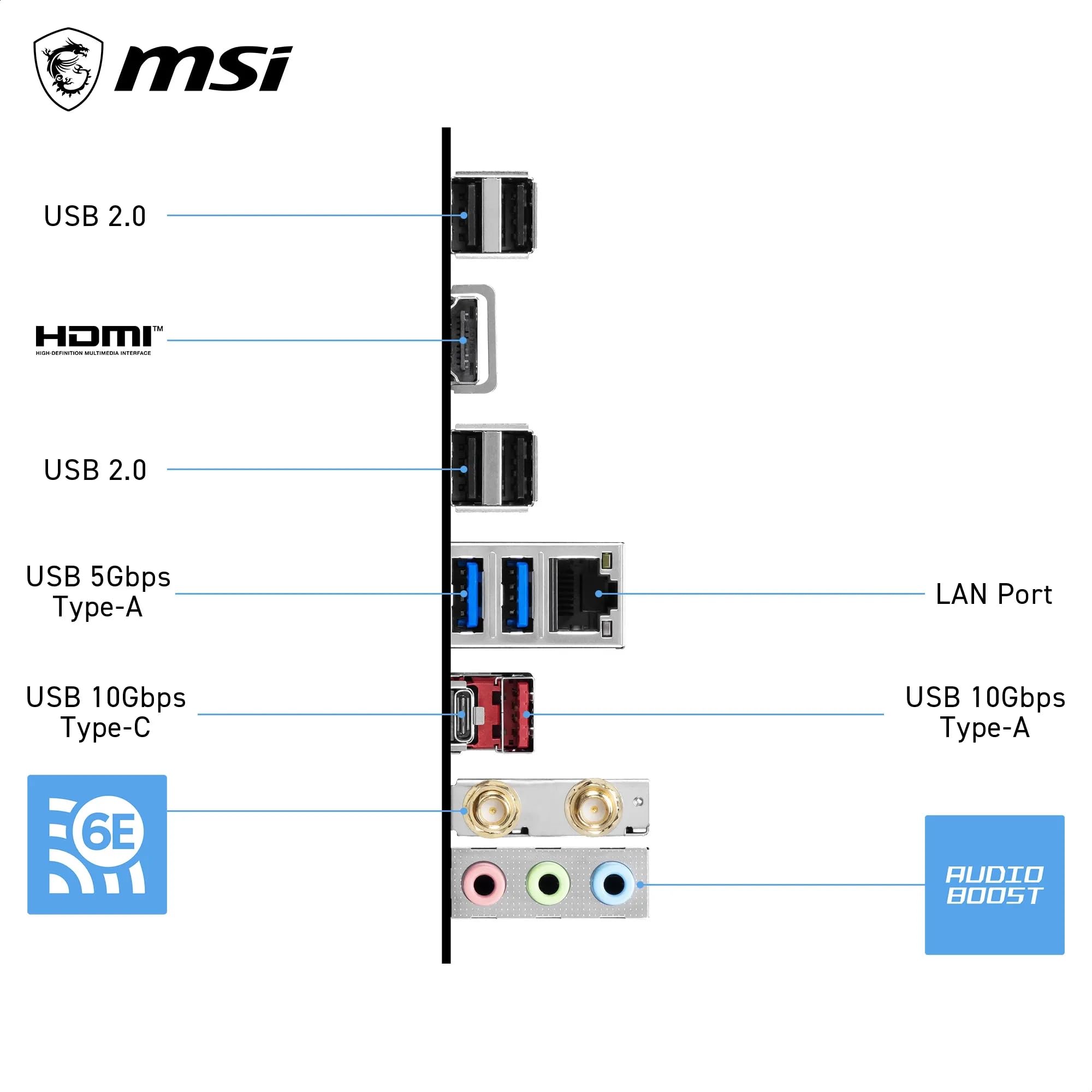 MSI Pro B550-S WIFI6E Carte mère ATX, AM4