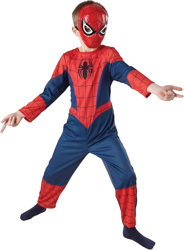 Rubie’s Offizielles Kostümzubehör Spiderman-Maske, Halbmaske, geformt, für Kinder, Einheitsgröße, rot Halloween Rubie’s Offizielles Kostümzubehör Spiderman-Maske, Halbmaske, geformt, für Kinder, Einheitsgröße, rot Halloween