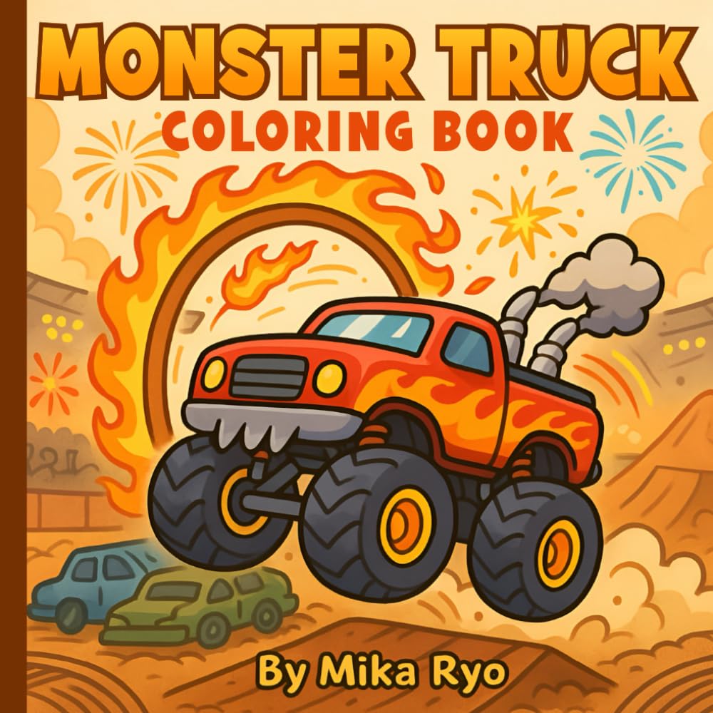 Monster Truck Coloring Book: Coloring Book for Kids Who Love Monster Trucks – Fun for Boys and Girls