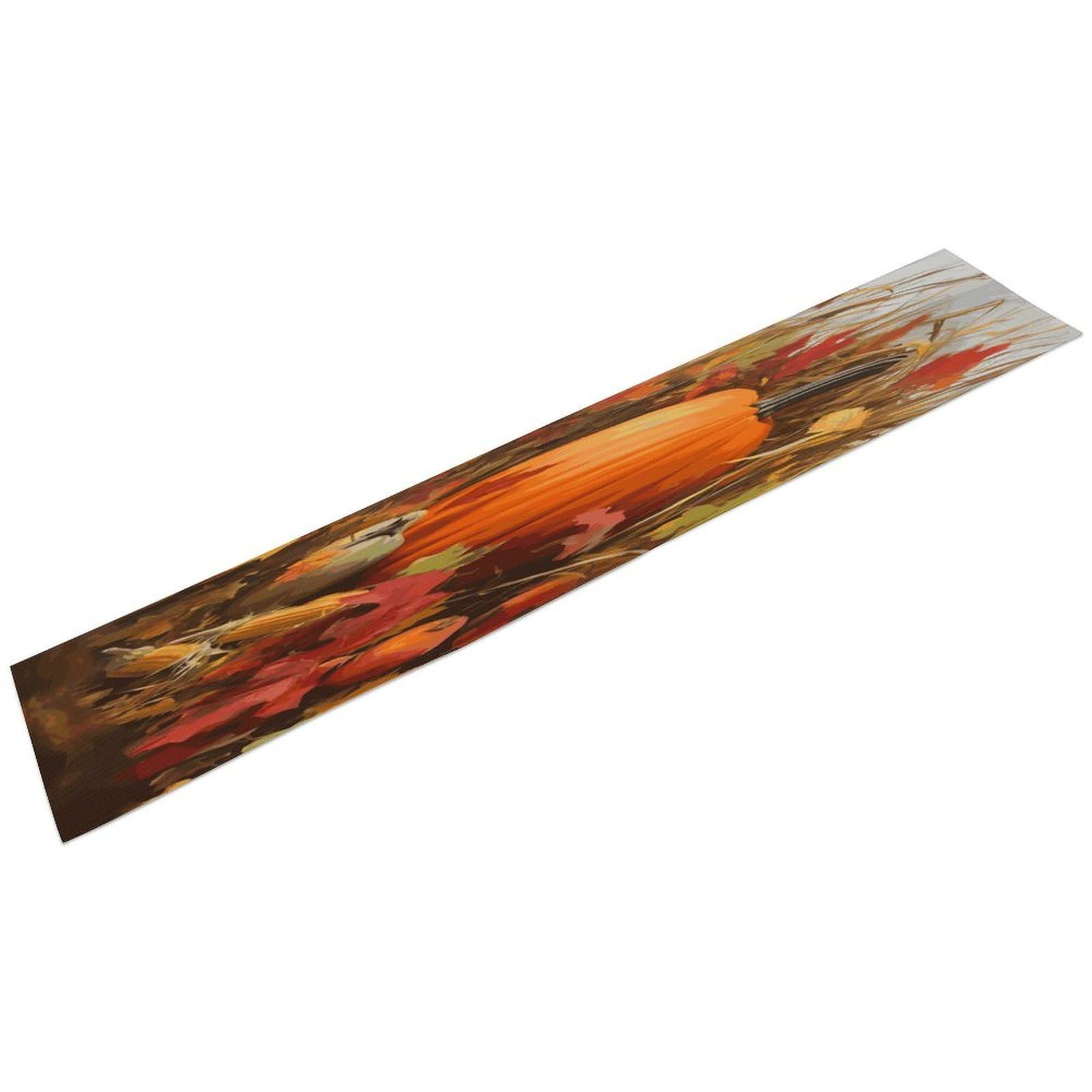 Btcowzrv Style Harvest Pumpkin Linen Table Runner 72.4 Inches Long, Machine Washable Table Runner For Party Kitchen Dining Table Coffee Holiday Party Decor, 13.4"X72.4"