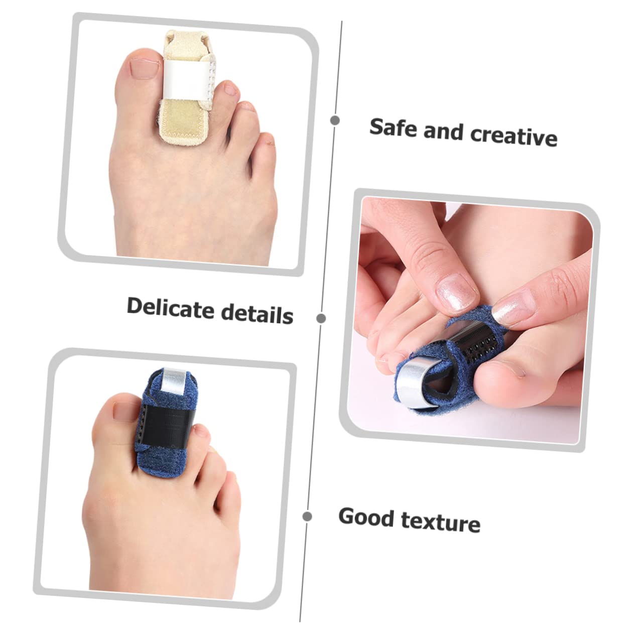 TOVINANNA Sets Toe Fixing Wrap Toe Splint Overlapping Wraps Separator Splint for Straightener Pcs