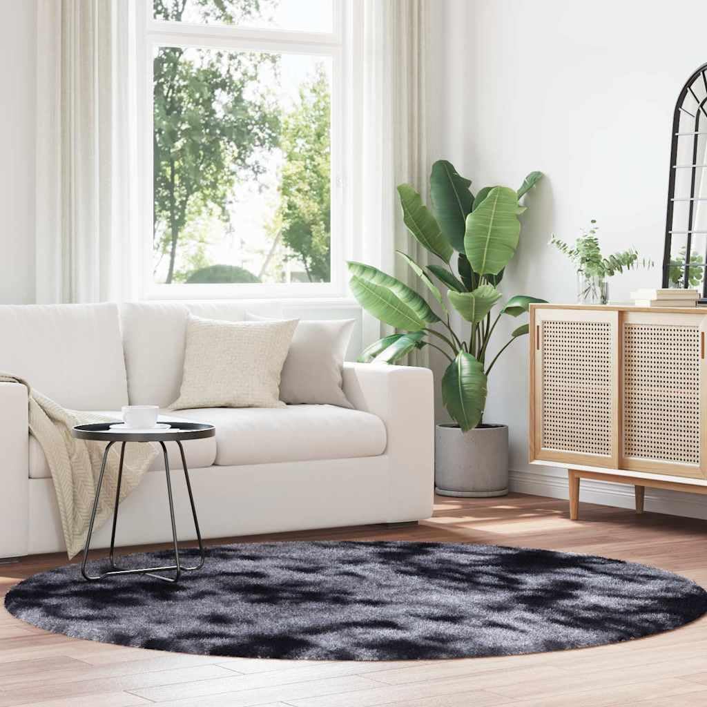 vidaXL Tapis Shaggy à Poils Longs NAVARRA Gris foncé 200x200 cm