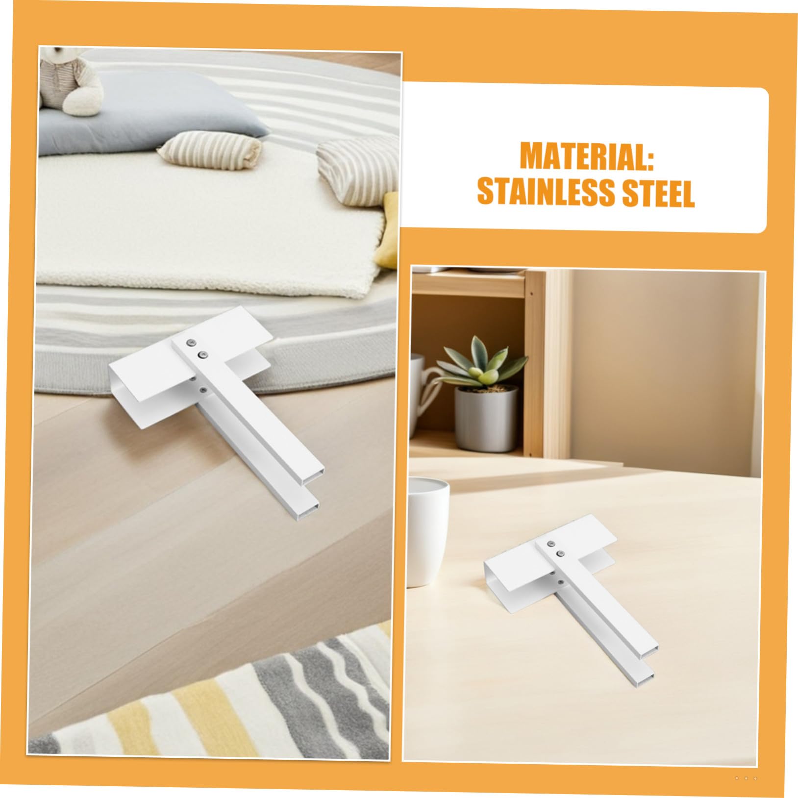 Gadpiparty 2 Piezas Cerradura para Puertas Dobles de Acero Inoxidable Segura y Ajustable Protección Infantil para Armarios y Armarios con Doble Puerta Fácil Instalación y Portátil para Uso