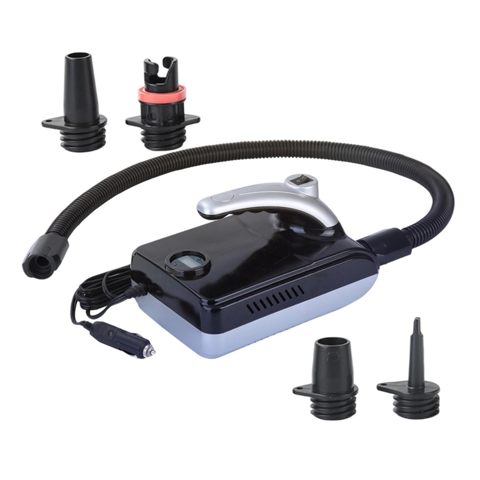 Pompka powietrza, 2 szt. Pompka do deski wiosłowej elektryczna przenośna, 20 PSI 110 W 12 V pompka z diodą LED