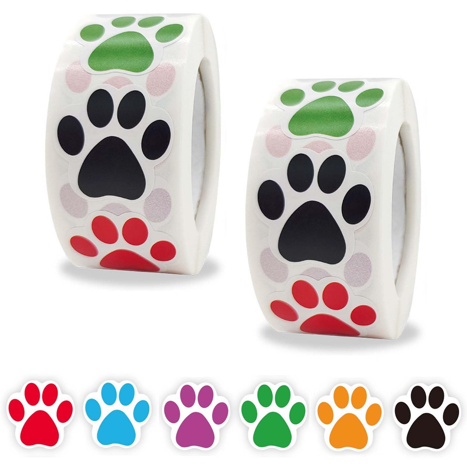 Hondenpoot etiketten stickers 2 rollen poot print stickers kleurrijke 1000 stuks beer poot print stickers voor plakboek ambachtelijke etiketten muurstickers decoratie Hondenpoot etiketten stickers 2 rollen poot print stickers kleurrijke 1000 stuks beer poot print stickers voor plakboek ambachtelijke etiketten muurstickers decoratie
