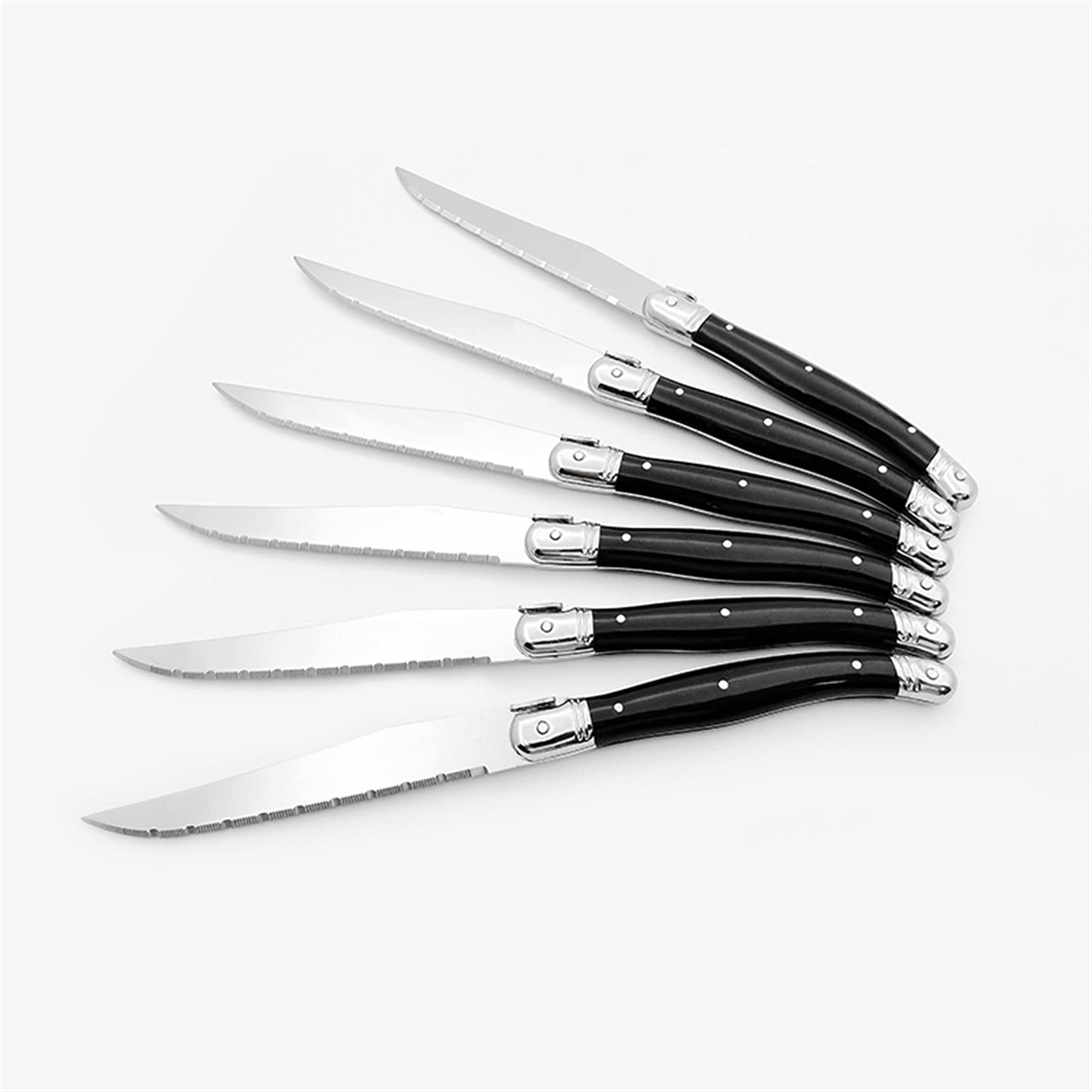 Edelstahlmesser Besteck Black Steak Messer Sets Dinner Flatware Restaurant Home Western Kücherei Geschirr (Color : 4 PCS)