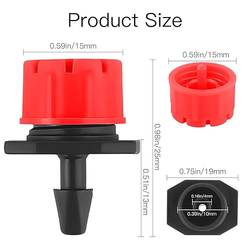 Miniatura 3 de MSDADA 110 goteros de riego ajustables, rociadores, emisor de goteo, sistema de riego antiobstrucción para macizos de flores, jardines, césped en