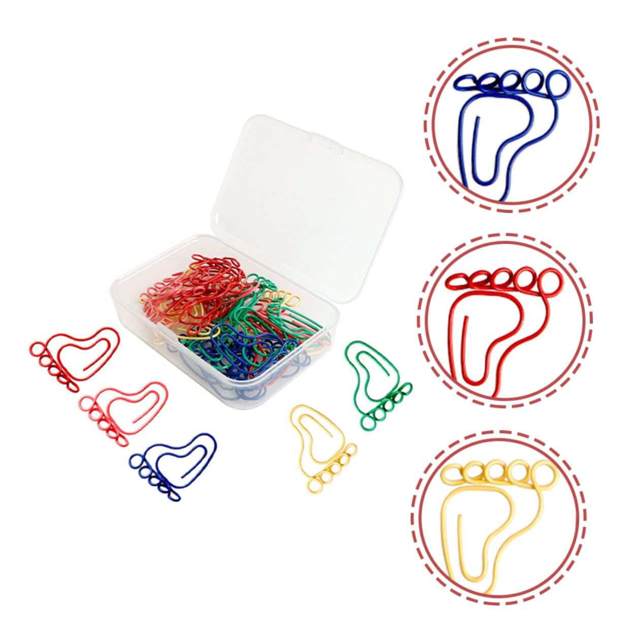 VILLCASE 300pezzi Graffette Accessori Per Cancelleria e Organizzazione Documenti Clip Decorative Per Scuola e Casa