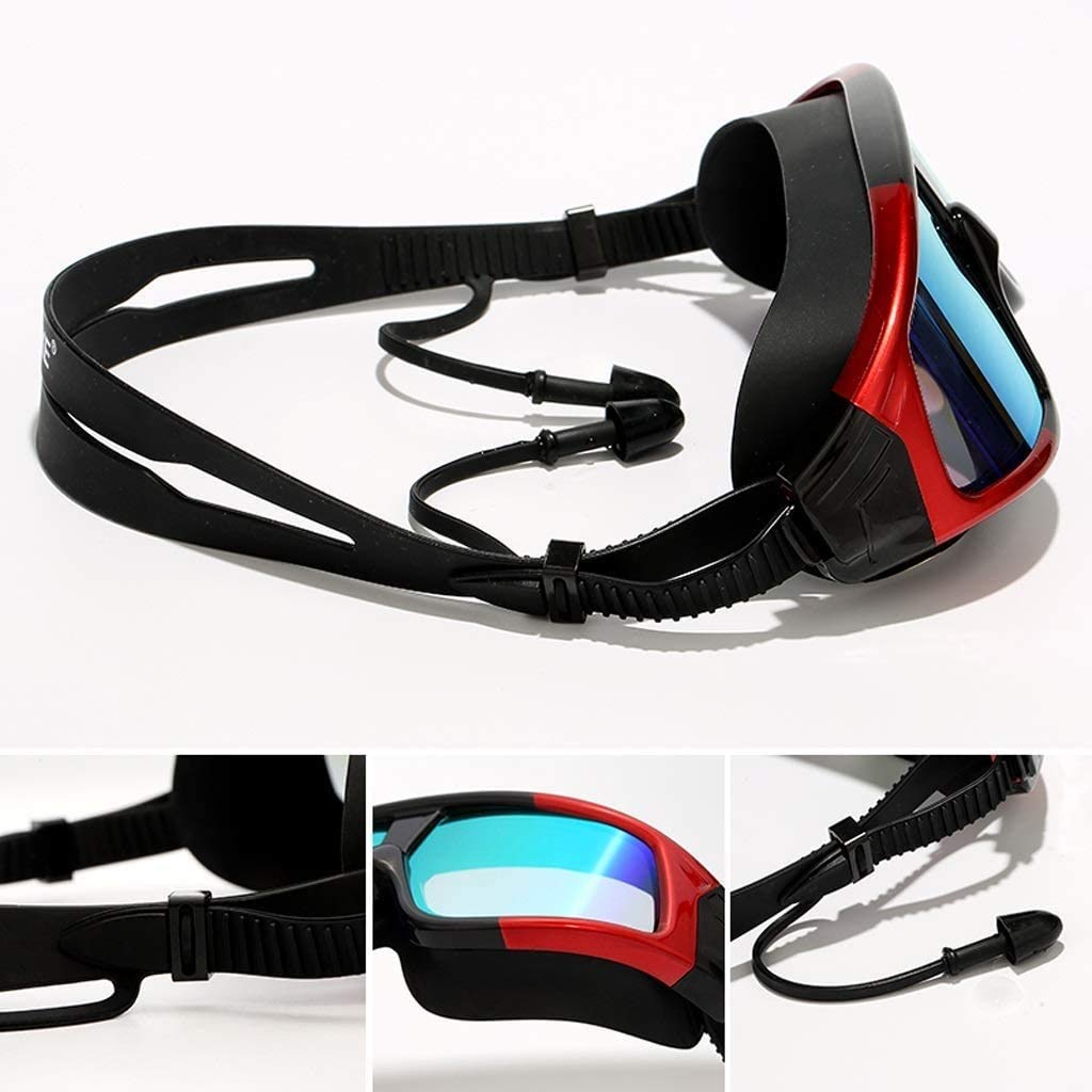 Schwimmbrille, Schwimmbrille, kein Auslaufen, Antibeschlag, UV-Schutz, Schwimmbrille, Triathlon, für Männer, Frauen, Jugendliche, Kinder, Kinder, mit verspiegelten und wasserdichten, UV-Schutz-klare