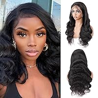 Vista 13 de Pelucas de cabello humano con encaje frontal de 13 x 4 para mujeres negras, cabello humano brasileño ondulado de 12 pulgadas (color natural)