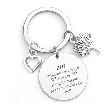 Portachiavi Personalizzato Per Zio - Regalo Compleanno, Natale, Anniversario | Acciaio Inox Con Incisione - Foto 6