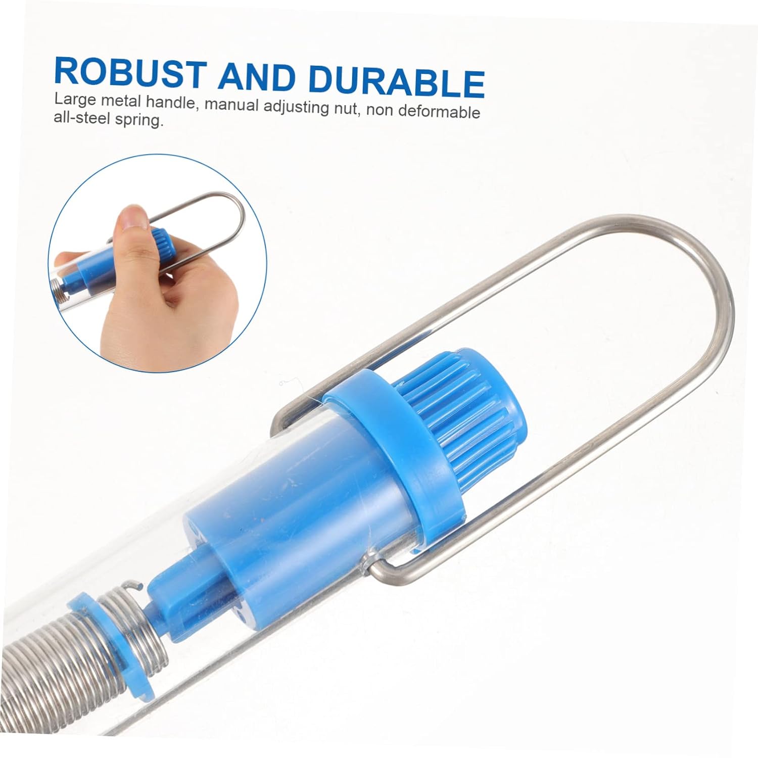 5pcs Transparent Spring Scales Newton Force Spring Dynamometers with Hooks Rust Resistant Hanging Tube for Science Classroom Laboratory Use