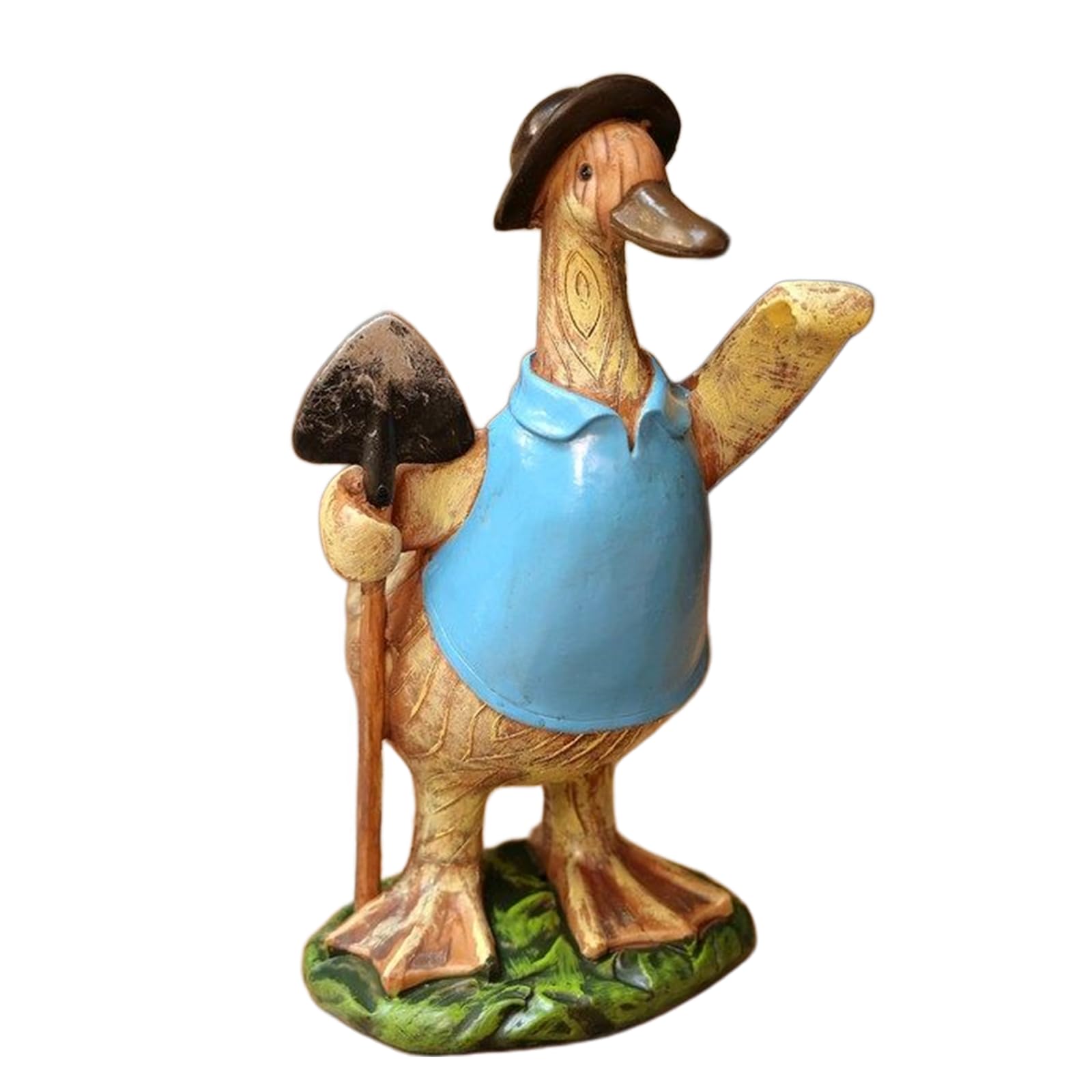 YXCQHZM Cute Ducks Statues Home Decor Living Room Wood-Effect Resin Commuter Duck Ornament