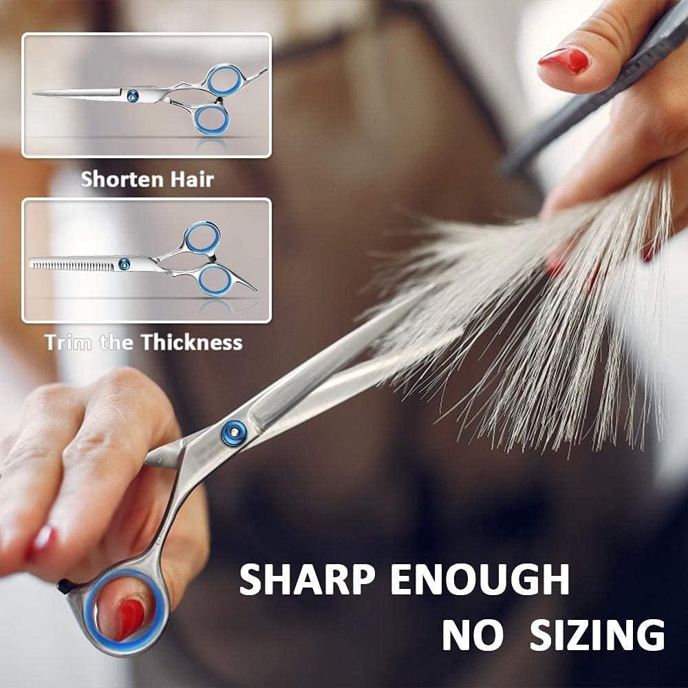 6 Inch Hair Cutting 10 Pieces Professional Hairdressing Thinning Hairdressing Set Styling Tools Haircutting Comb Stainless Steel