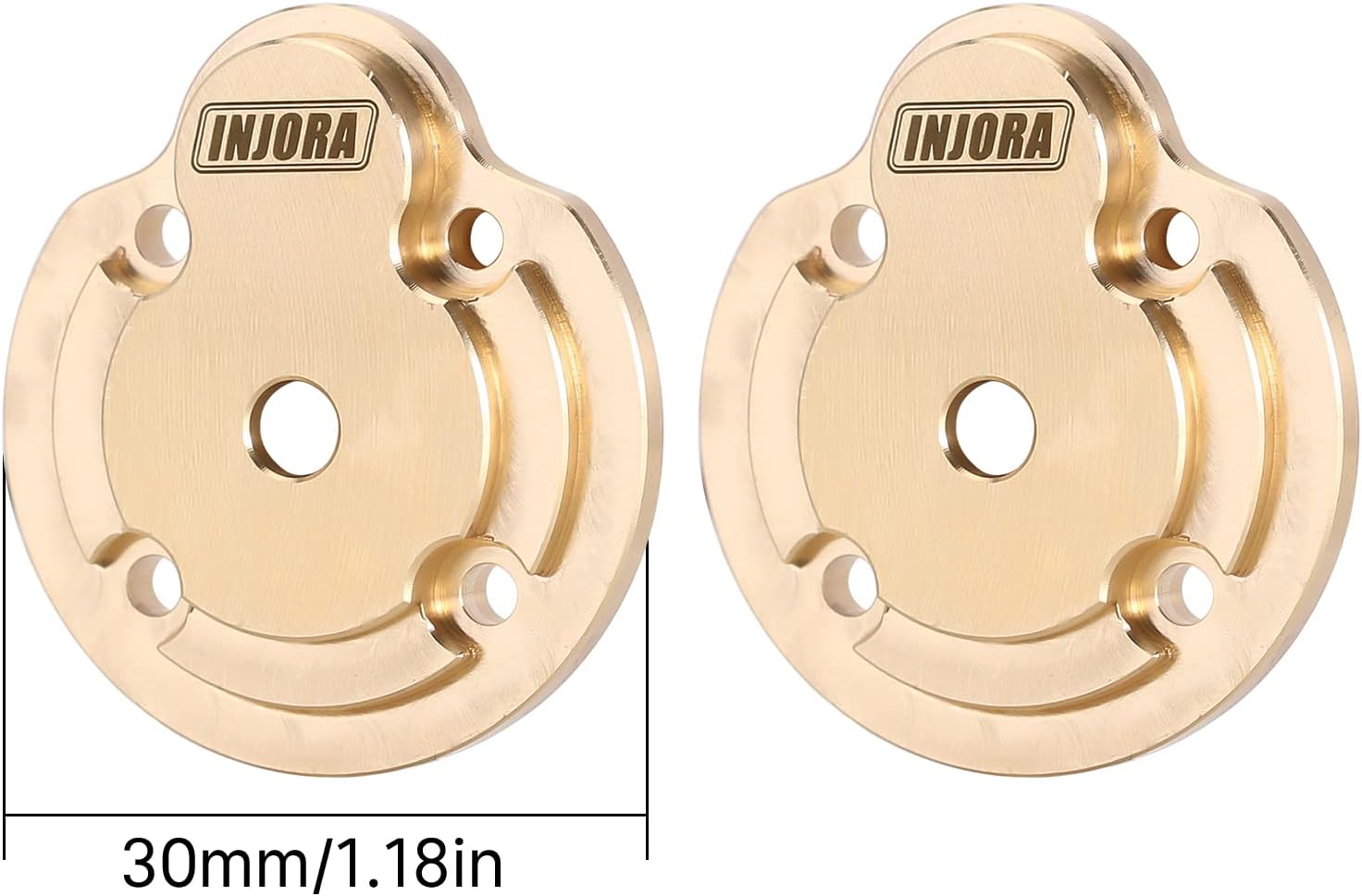 INJORA Brass Portal Cover Steering Knuckle Set for 1/18 Axial UTB18 Buggy Front Axle Upgrade, 66g/pcs