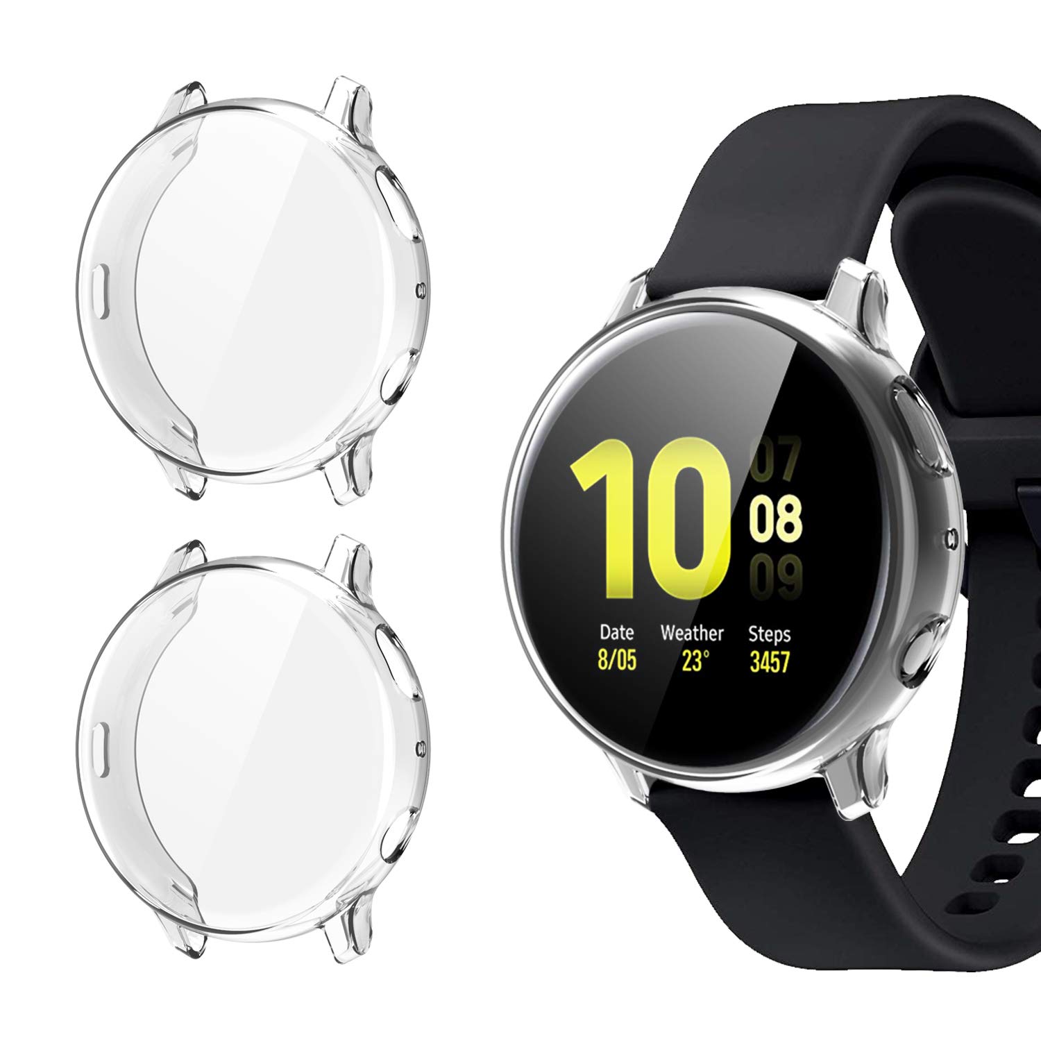 2 Pack] Screen Protector Case for Samsung Galaxy Active 2 44mm, All-Around  TPU Anti-Scratch Flexible Case Soft Protective Bumper Cover for Samsung  Galaxy Watch Active 2. Clear (44mm) : Amazon.com.au: Electronics