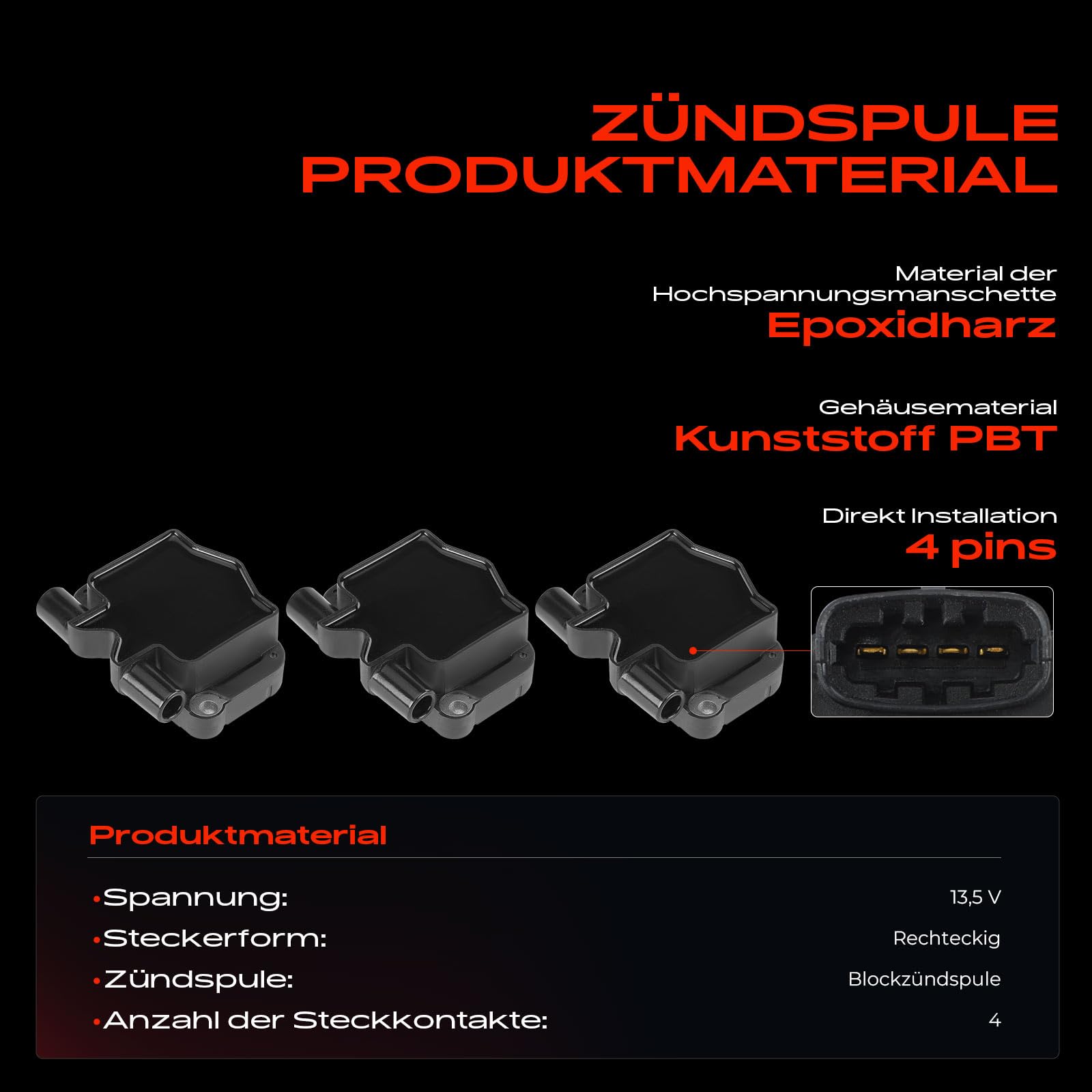 Frankberg 3 bobine di accensione + 6 candele per benzina 0001587703 | Compatibile con: R.o.a.d.s.t.e.r Coupé 452, Cabrio 450, Fortwo Cabrio 450, R.o.a.d.s.t.e.r 452, Fortwo Coupé 450