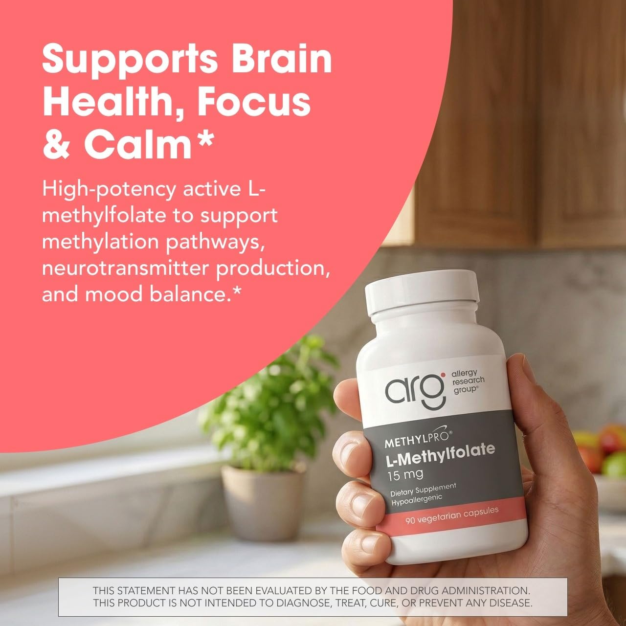 MethylPro L-Methylfolate 15 mg - Active 5-MTHF MTHFR Supplement for Women & Men - Methylated Folate - Methyl Folate for Brain Health, Focus & Mood - Non-GMO & Gluten-Free - 90 Servings - 90 Capsules — Amazon image 2