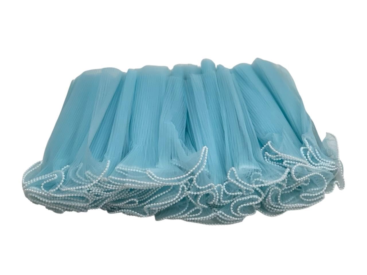Wrap Concepts Organza Frill Lace with Pearl Edges | (20 Meters x 27 cm) | Wrinkled Wavy Net Bouquet Wrapping Paper for Gifting & Floral Decoration (Arctic)-image-27
