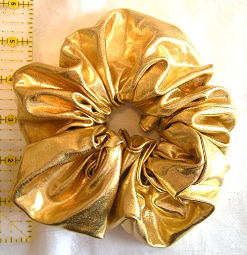 Gold Metallic Hair Scrunchy Large