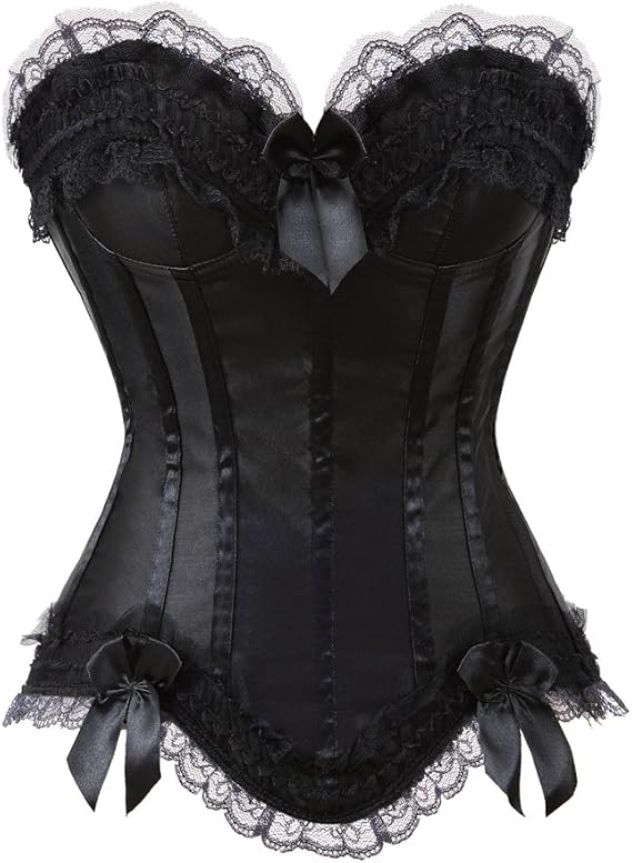 Grebrafan Push up Corsets for Women Plus Size Striped Bustier Burlesque