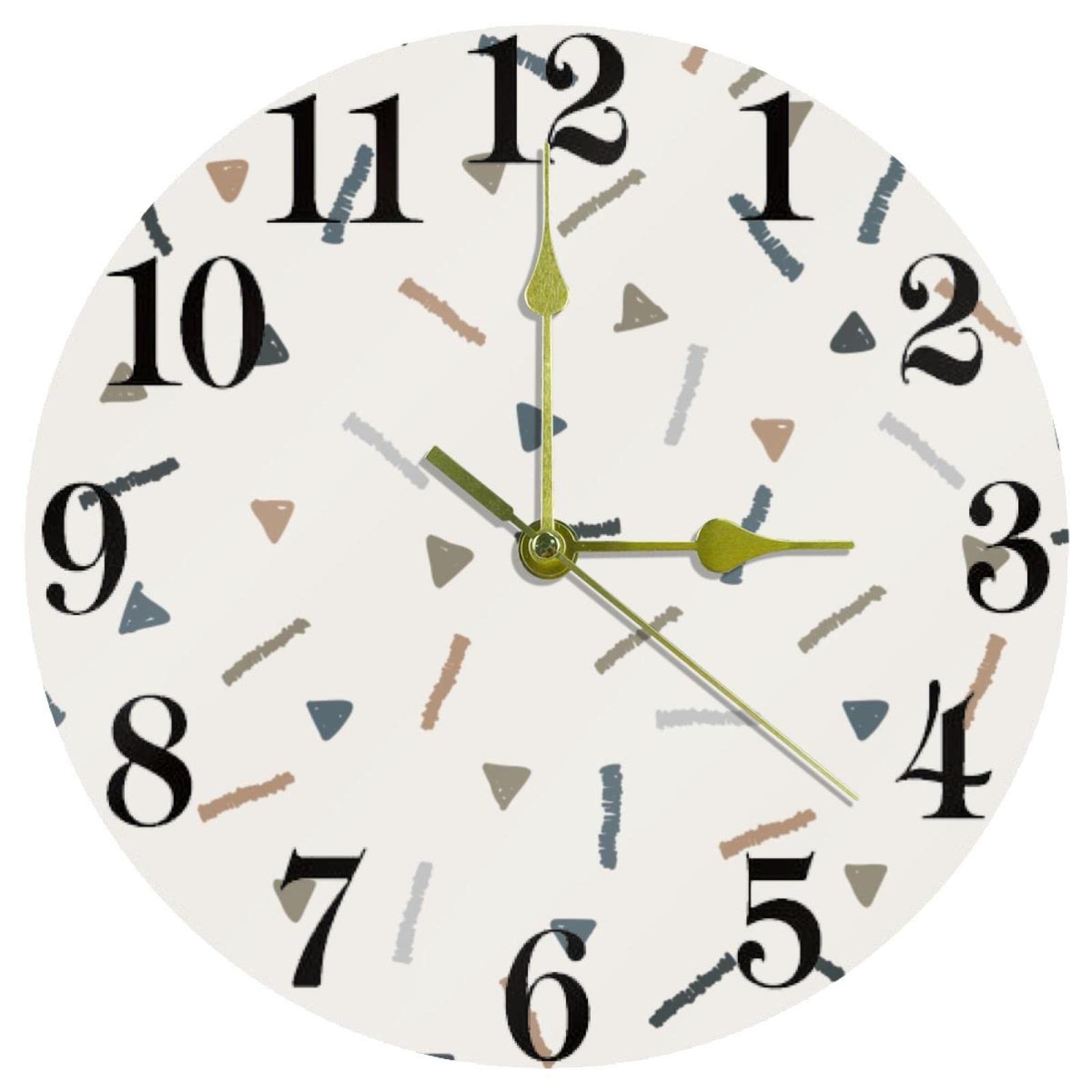 Horloge murale ronde Tone Ground au design de sol élégant