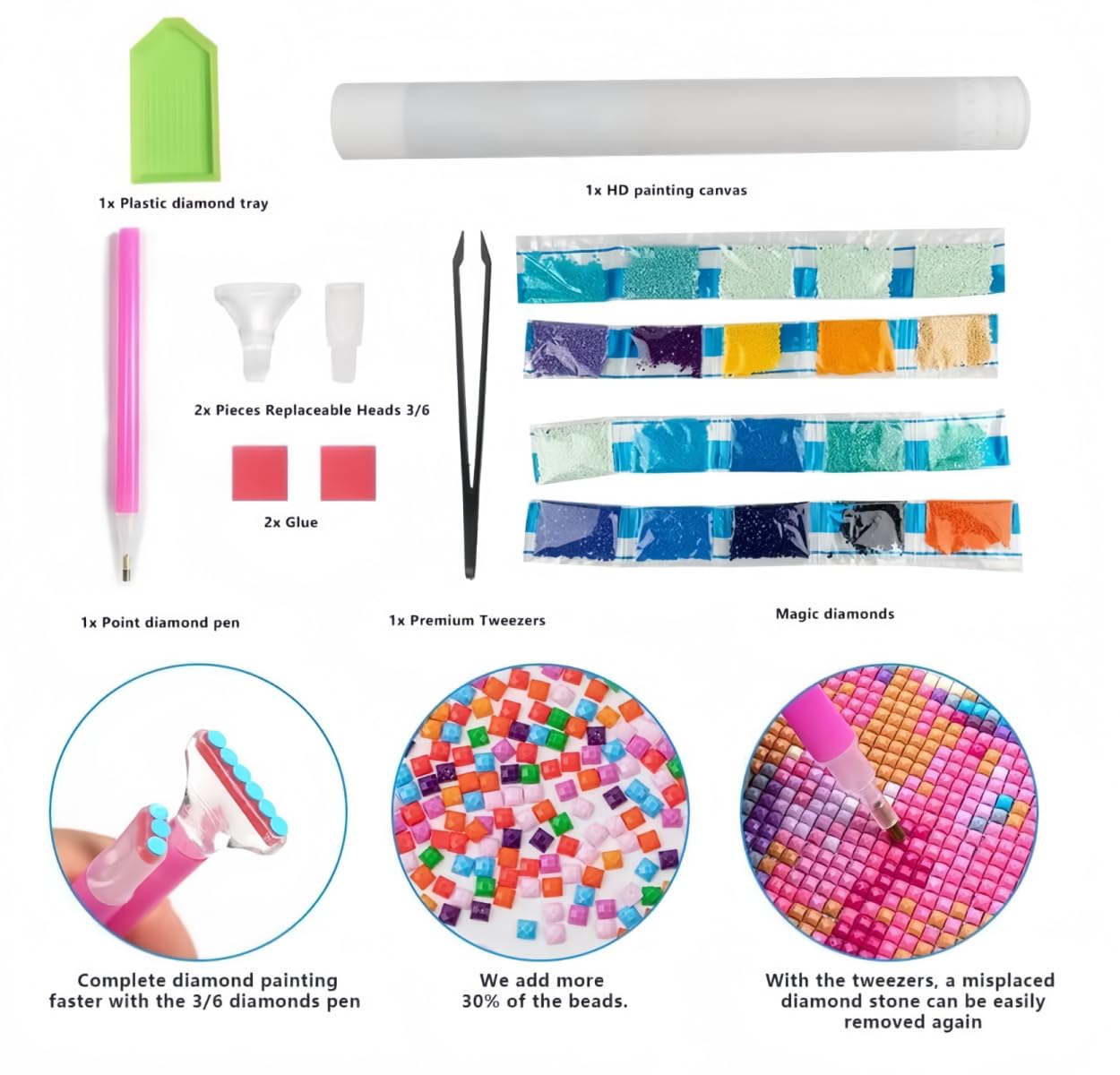 Zestawy do malowania diamentami 5D dla dorosłych, zestawy artystyczne z diamentami do ciasta, dla dorosłych, pełne wiercenie kryształów, DIY, haft krzyżykowy, rękodzieło, obrazy, haft do domu