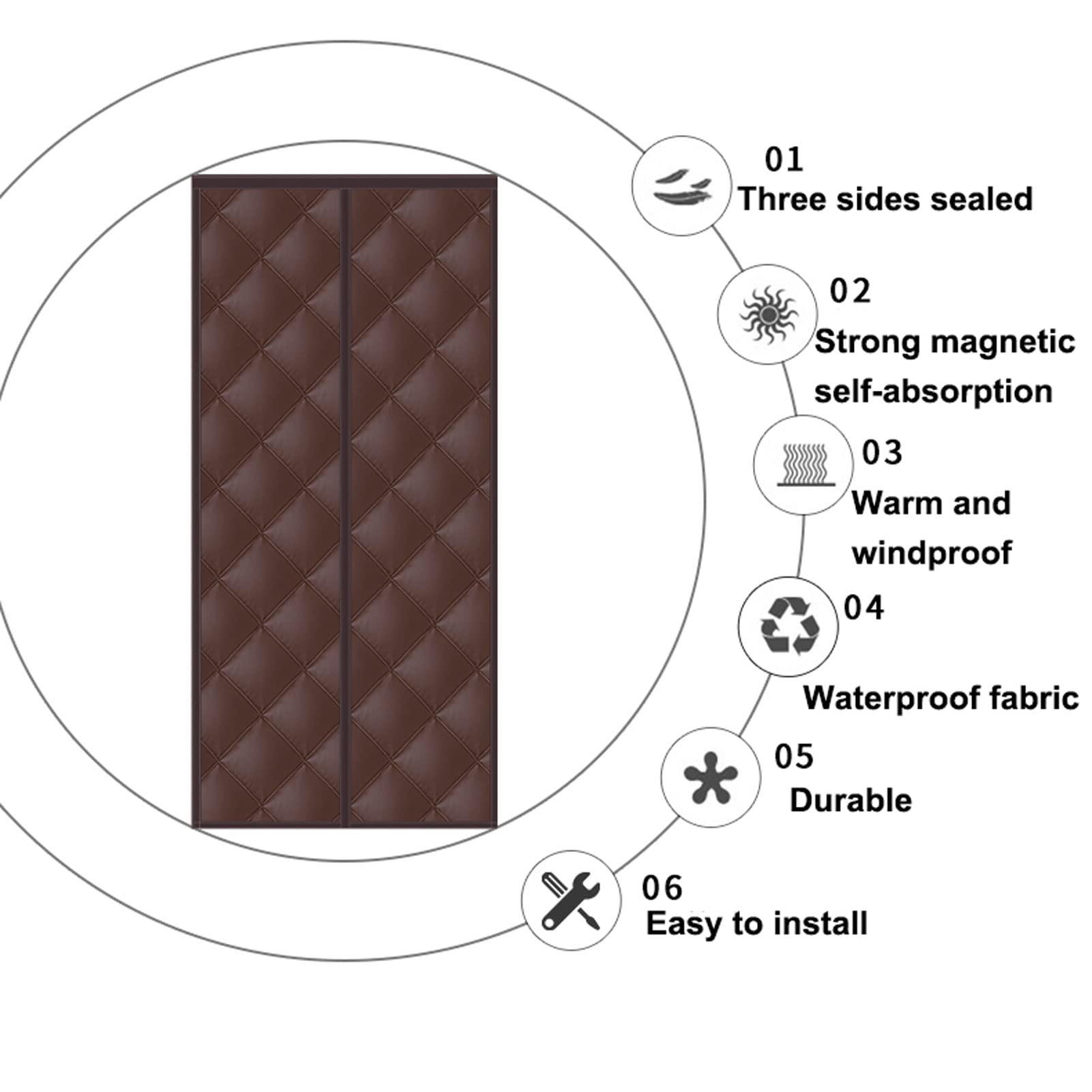 Amazon.com: Door Cover for Winter 33x87in, Magnetic Thermal 