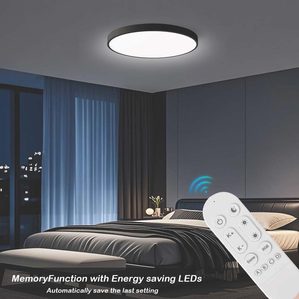 Immax NEO LITE SEMPLici Smart-Deckenleuchte Tuya WiFi BEACON, 80 cm, 96 W, 6912 lm, schwarz