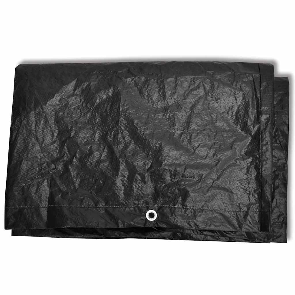 Cubierta para muebles de jardín 300 × 140 × 90 cm, lona impermeable con 10 ojales de aluminio y cuerda de fijación, resistente a la rotura y a los rayos UV, transpirable, para muebles de jardín