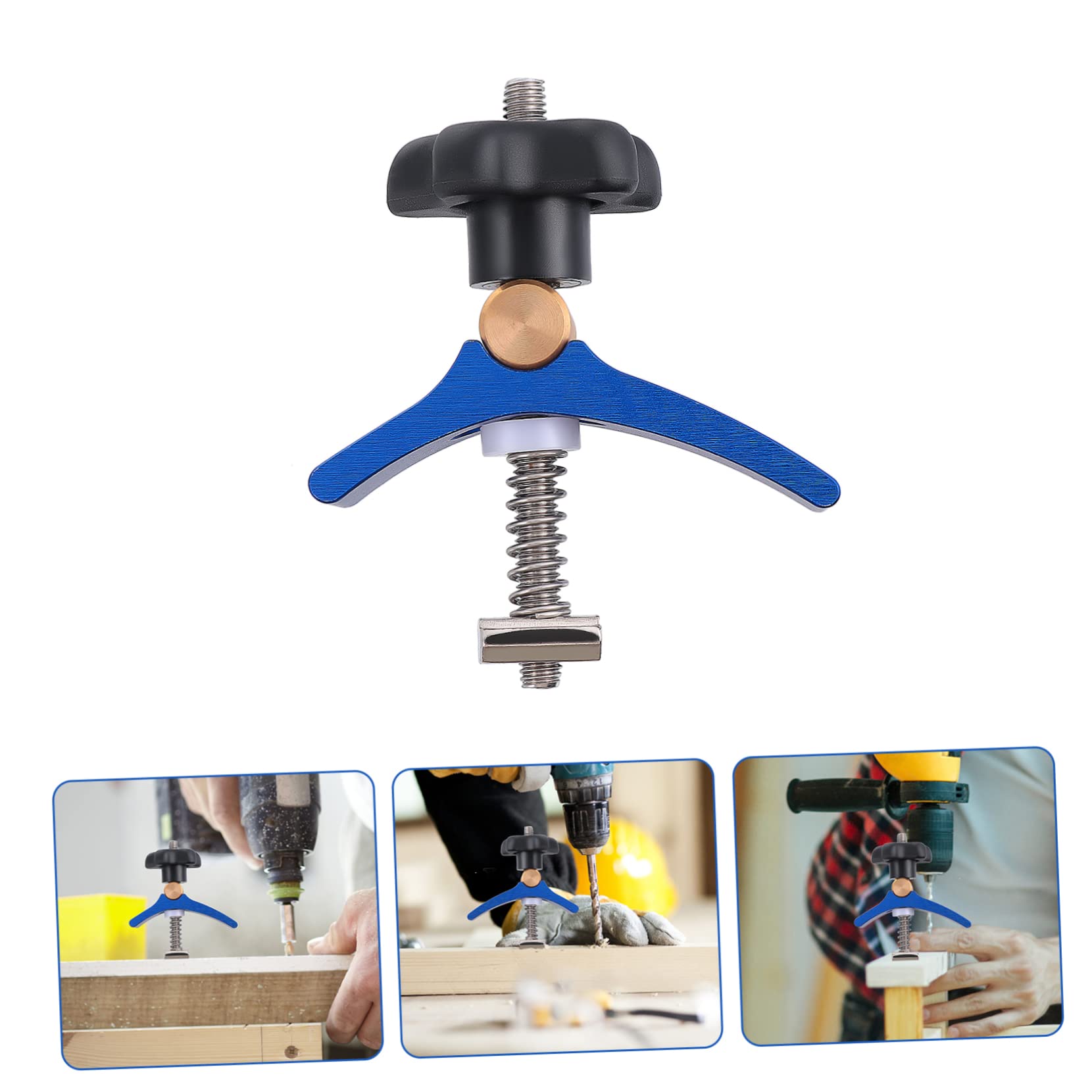 BUTIFULSIC Carpenter Hold down Clamp t Slot Clamp T-track Clip for Woodworking Material
