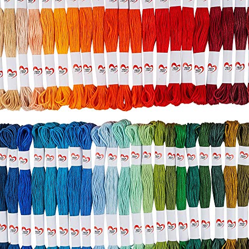 100 stuks borduurgaren van 100% katoen, elk 8 m, 6-draads | 100 kleuren | ideaal voor borduurwerk, naaien, knutselen… - Afbeelding 8