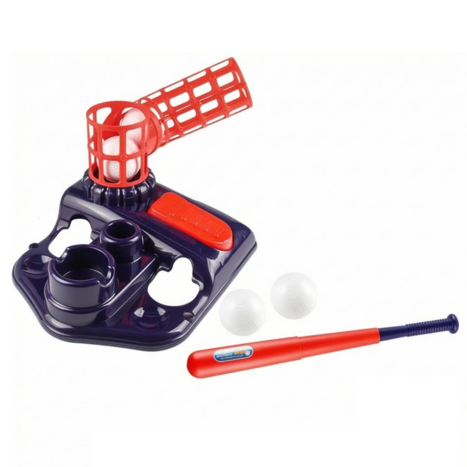 Set Práctica Béisbol para Niños con Ajustable y Base Estable Plástico para Ejercitar Precisión Bateo y en Juegos al Libre, Color to 4, Modelo 6888-3A