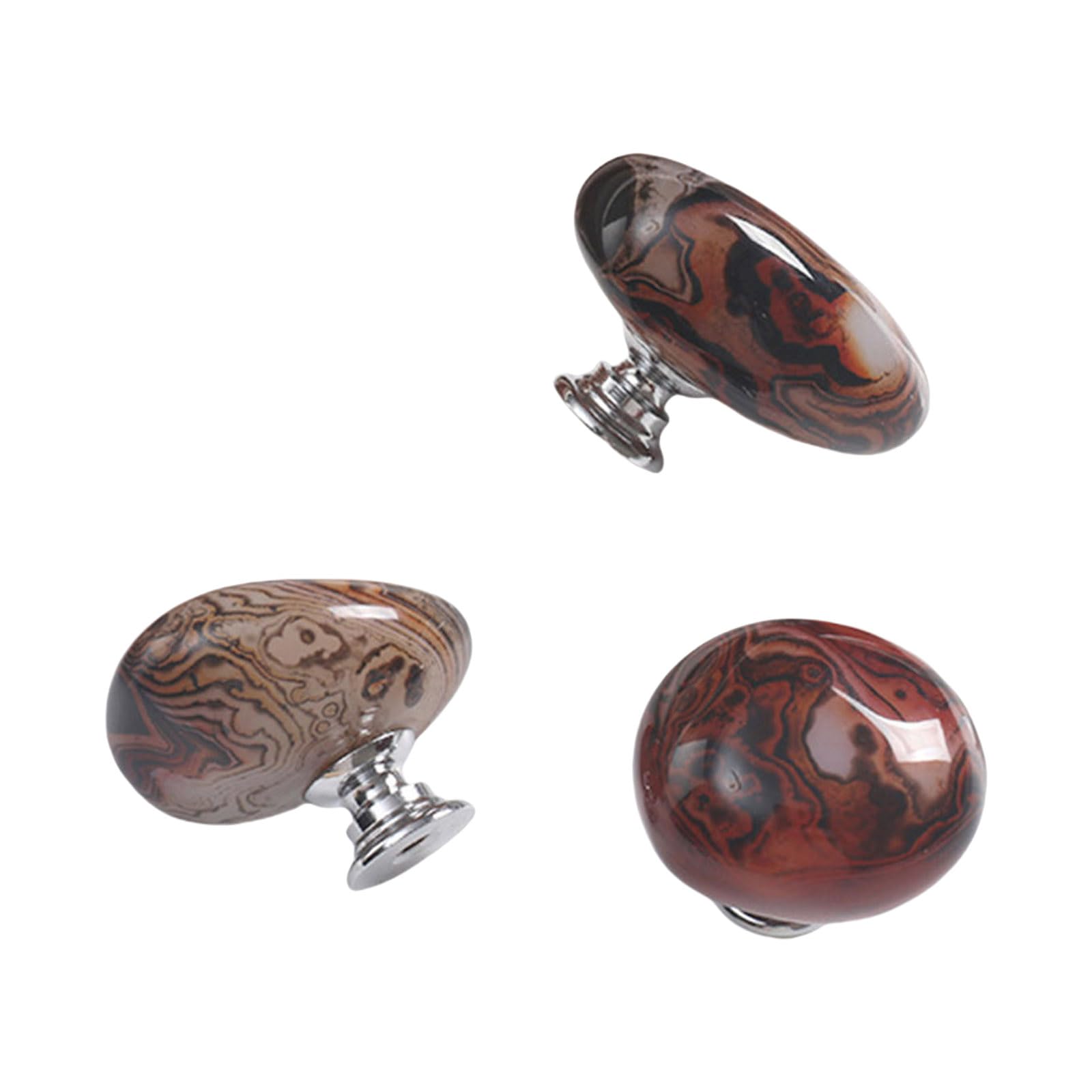 YROHGKPN 3Pcs Natural Stone Cabinet Knob Furniture Decorative Handle Wardrobe Pull Simple Drawer Knob Furniture Hardware Decorative Stone Knobs