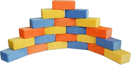Miniatura 43 de El bloque de construcción original de felpa premium para niños - Bloques de espuma seguros certificados en fundas de tela lujosamente suave - Juego