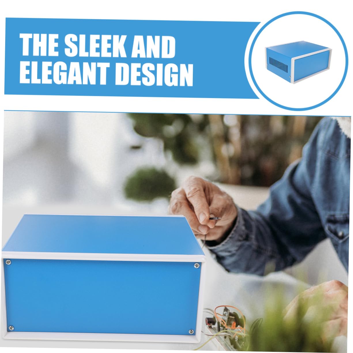 Homoyoyo Caja Metálica Estructura Resistente de Aluminio para Proyectos Electrónicos y Operación Estable para Montaje Electrónico DIY