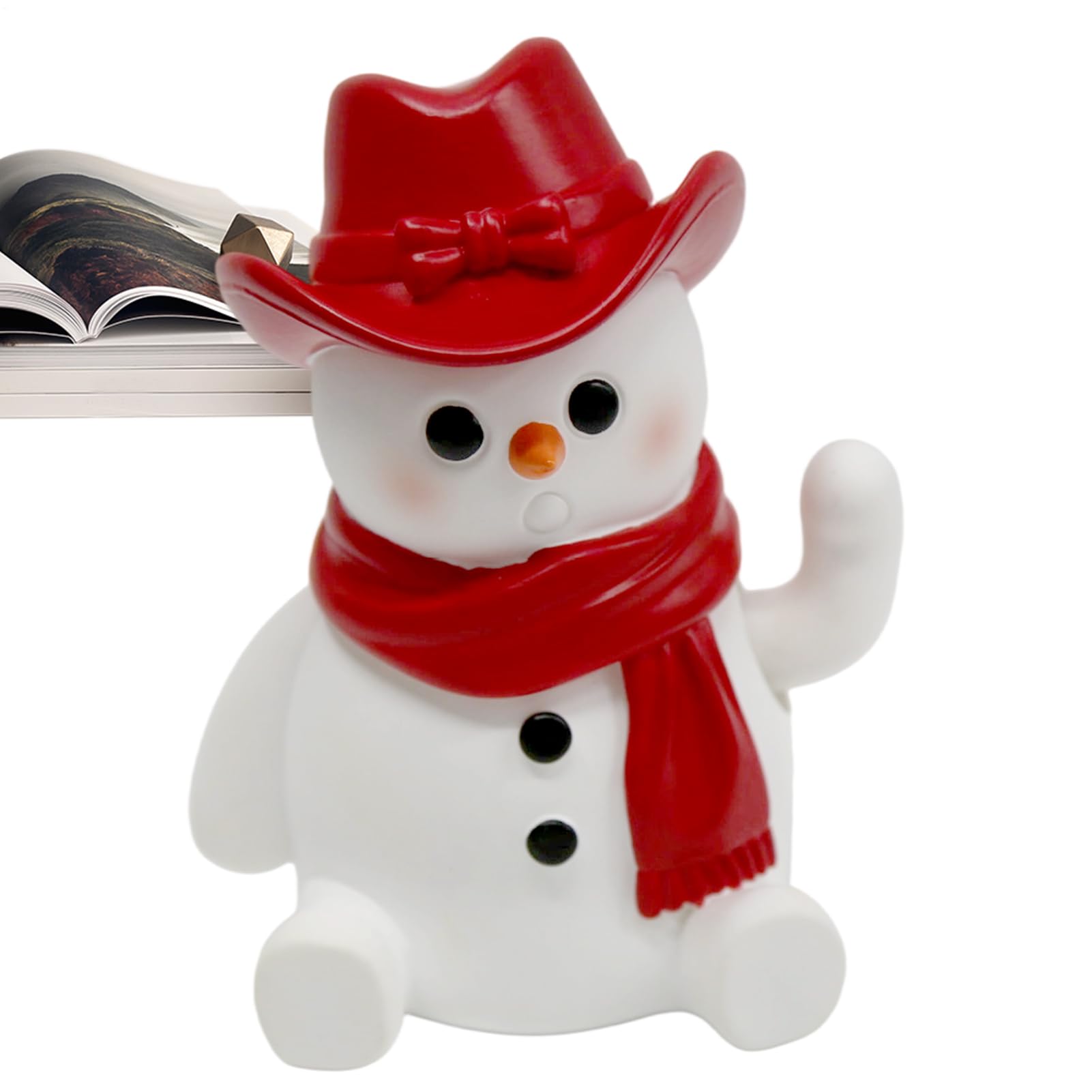 Figuras Navideñas Lindos Muñeco De Nieve Y Papá Noel | Muñecos Navideños de Nieve con Brazo Móvil Para Exterior Jardín Interior Hogar Decoración Invernal