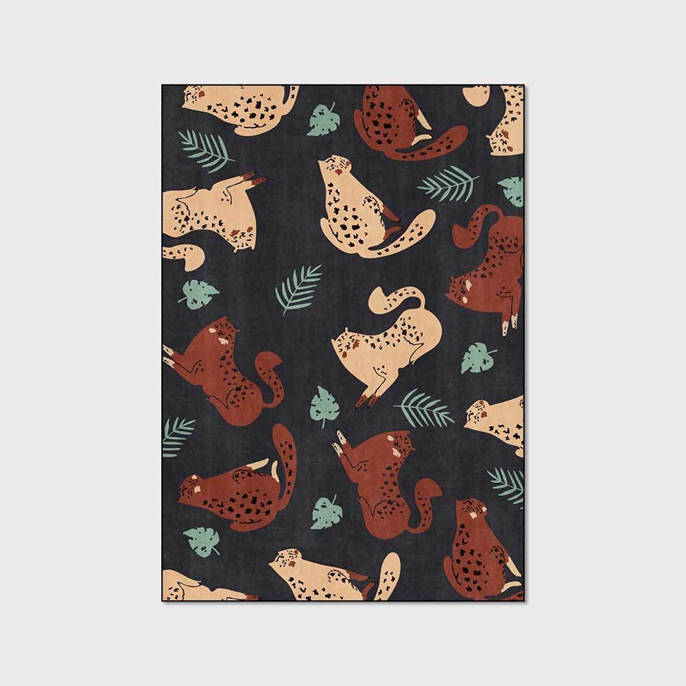 Tappeto Gattonamento neonato Gatto dei cartoni animati, Large for Living Room, Bedroom, Nursery,stanza bambini,-80x160cm