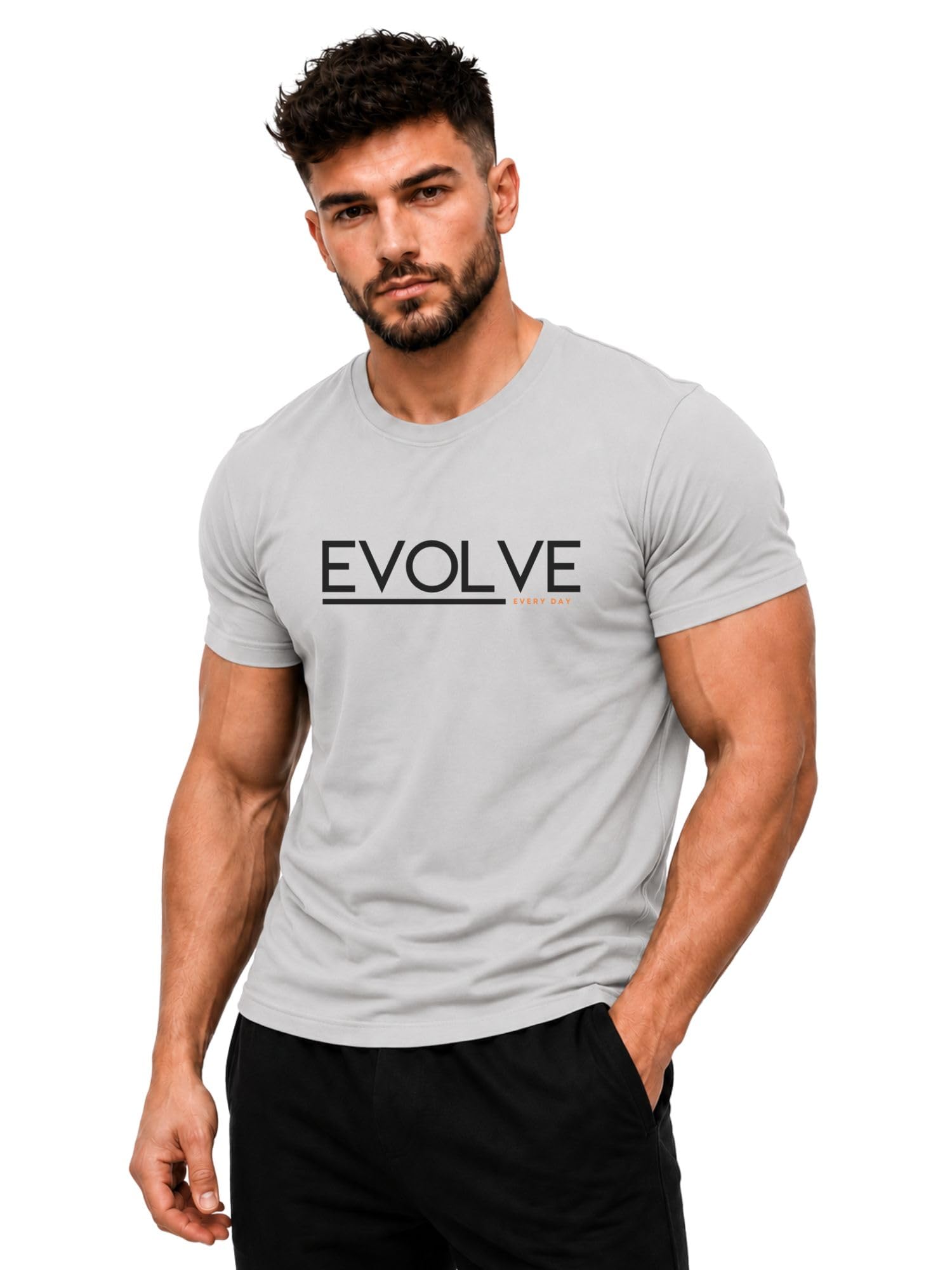 3Colors Men's Active Polyester Sports T-Shirt | Quick Dry Moisture Wicking Gym Workout Running Training Round Neck Athletic Tee-Evolve-image-42
