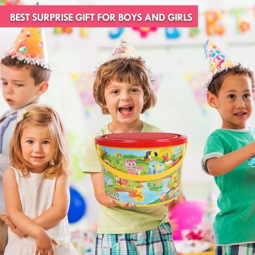 Miniatura 7 de Juego de bloques de construcción de animales, 122 piezas de juguetes de construcción de animales con caja de almacenamiento para niños de 3, 4, 5, 6