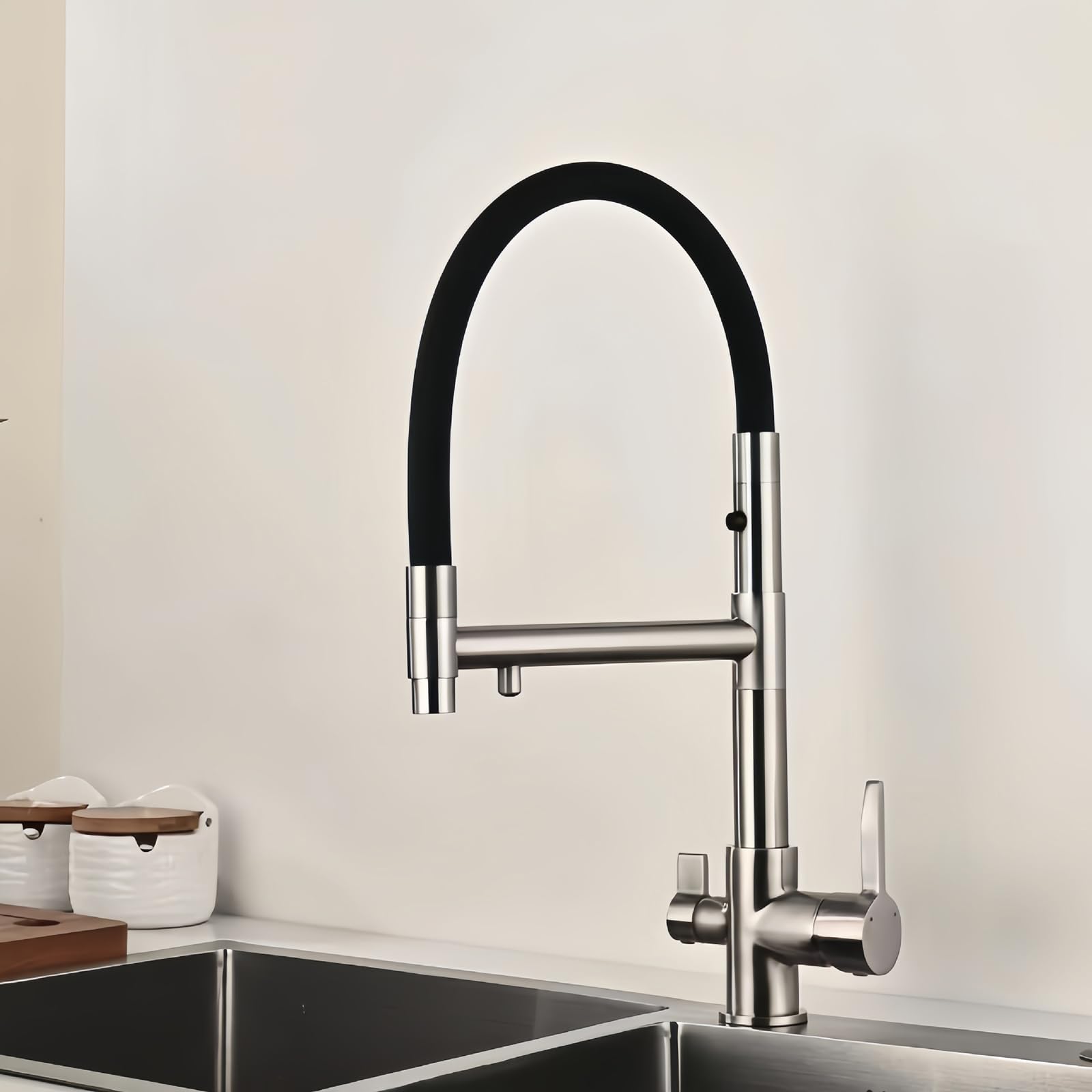 Robinet de cuisine 3 voies pour filtre purificateur d'eau et évier moderne