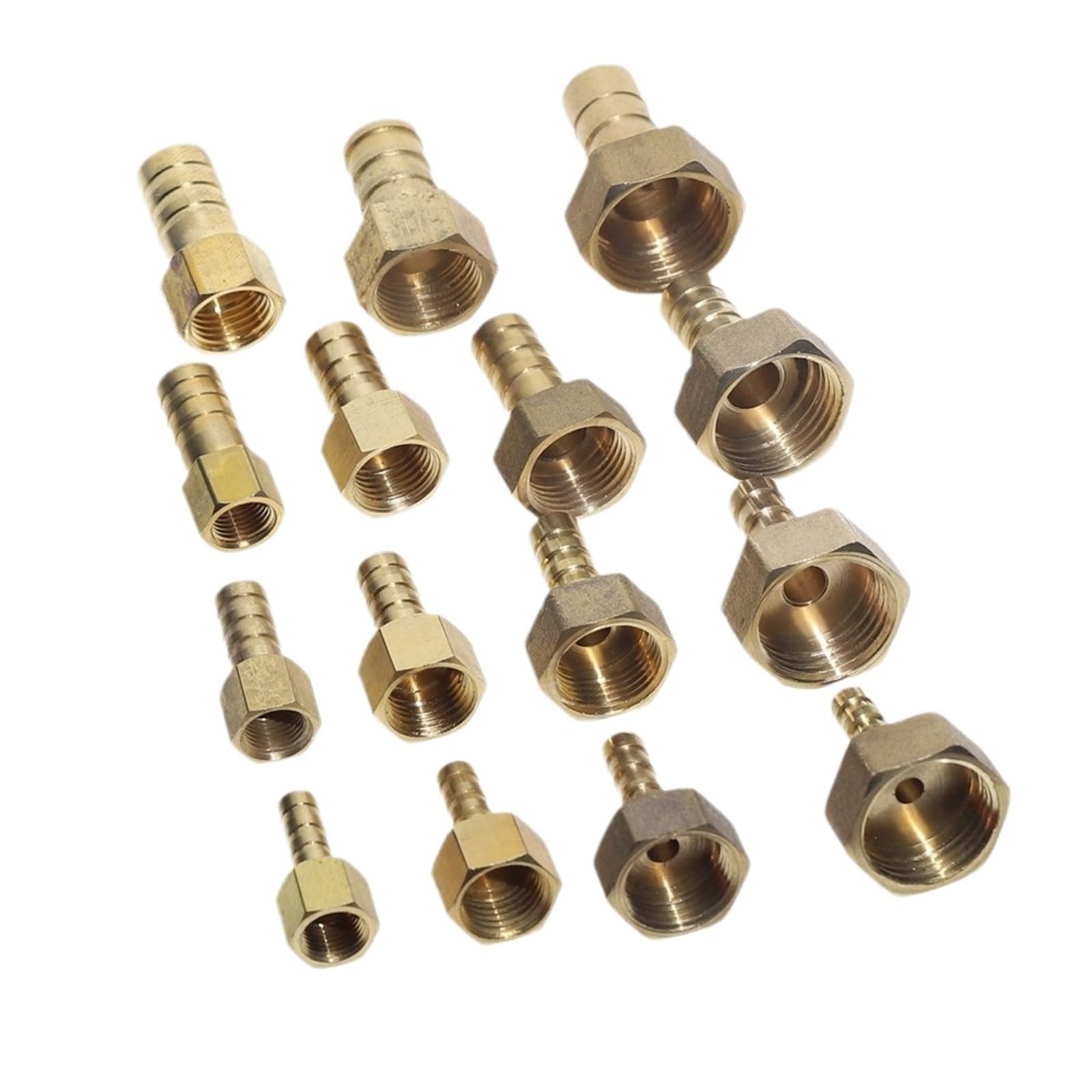 Brass Hose Fitting 4mm 6mm 8mm 10mm Tail 1/8" 1/4" 1/2" 3/8" Female Thread Copper Connector Joint Coupler (4mm Brad,3/8")
