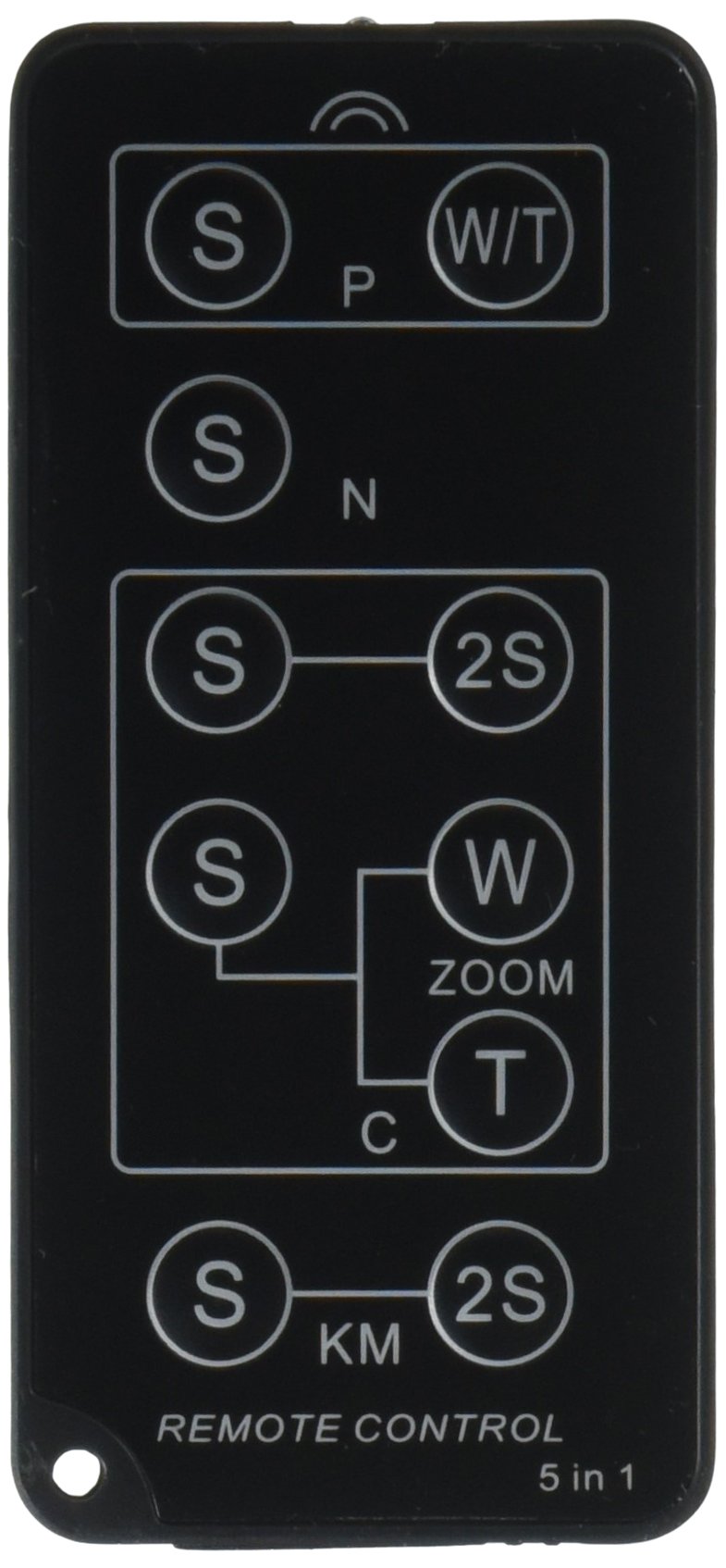 Bower RCUNI Universal Remote Control for Canon, Nikon, Sony, Pentax, Panasonic, Olympus DSLRs (Black)