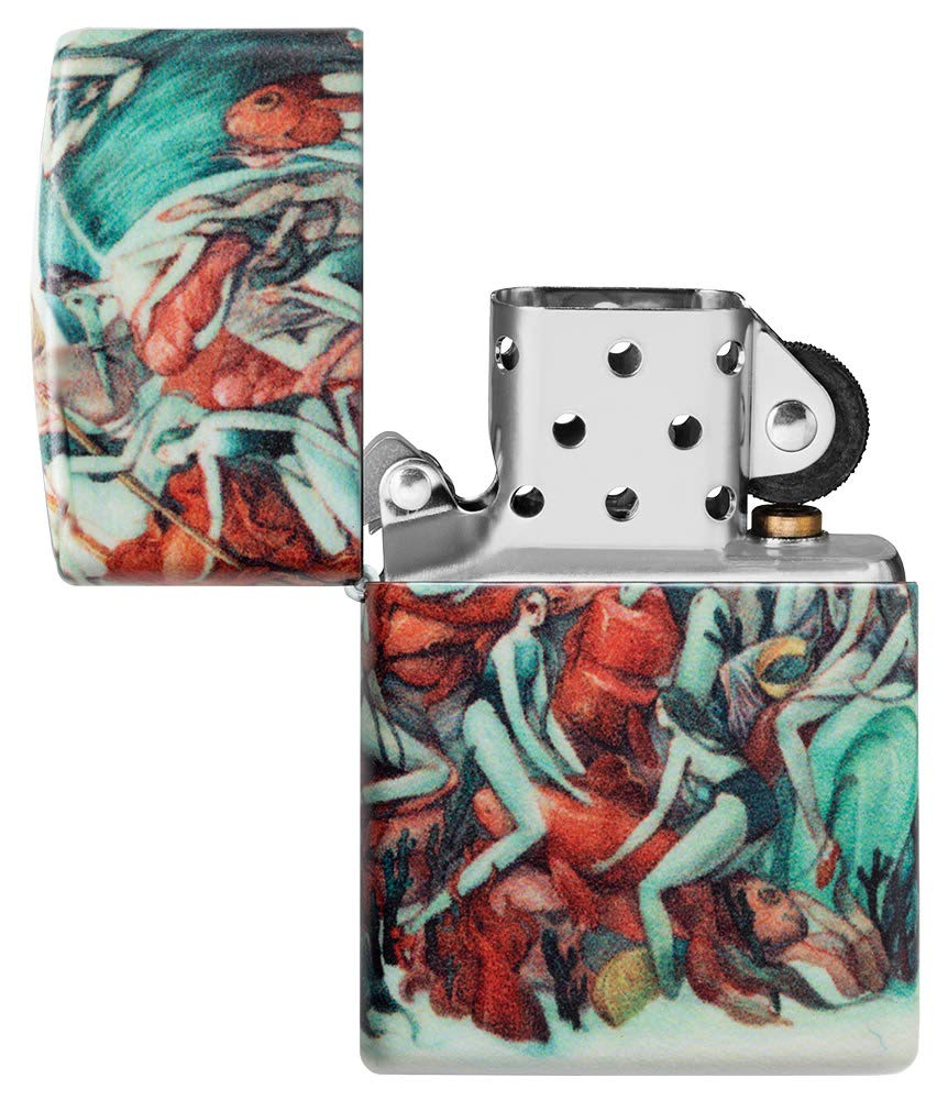 Zippo - Briquet Tempête Motif Marija Tiurina, 540°, Impression Color Image, Rechargeable, Réutilisable, Coupe-vent, Coffret Cadeau, Fabriqué Aux États-Unis