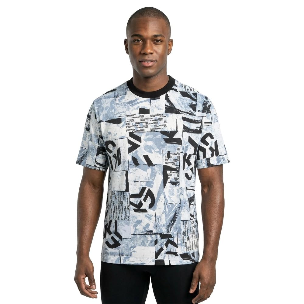 Karl Lagerfeld Jeans Herren Relaxed All Over Print T-Shirt
