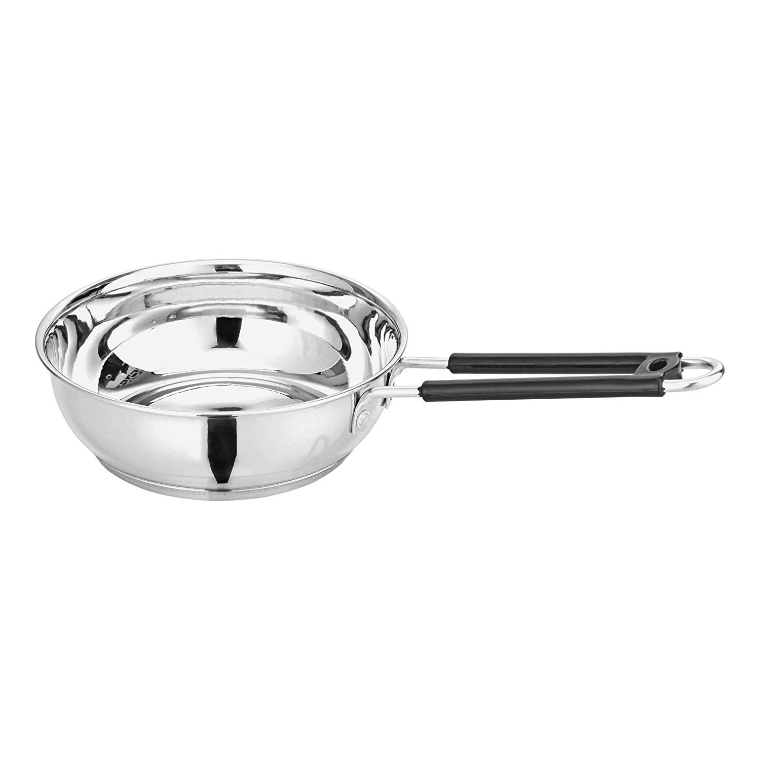 Camro Steel Extra DEEP Frying Pan Induction Bottom Stainless ( 11 No.) Silver
