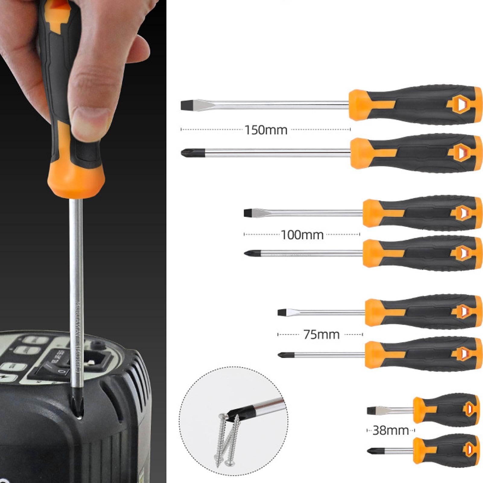 59-Piece Magnetic Screwdriver Set, CR V Precision Bits with Tool Case