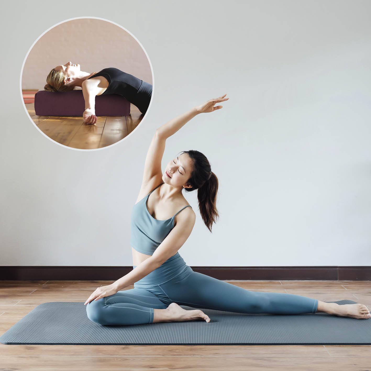 Bolster yoga angolare »Paravati« con pula di farro bio/ Lung. ca 67cm e ca. 13cm Altezza - ideale come cuscino yoga/cuscino zafu/cuscino meditazione/supporto meditazione. 100% cotone- marrone terra